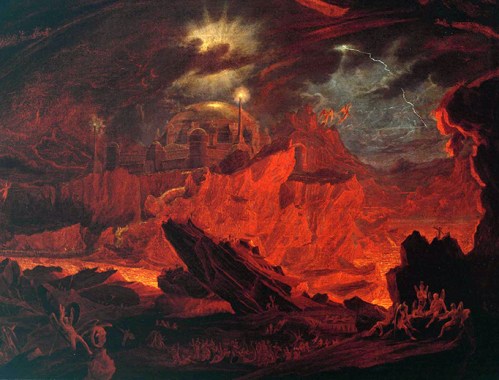 The Fallen Angels Entering Pandemonium, from 'Paradise Lost', Book 1 ?exhibited 1841 by John Martin 1789-1854