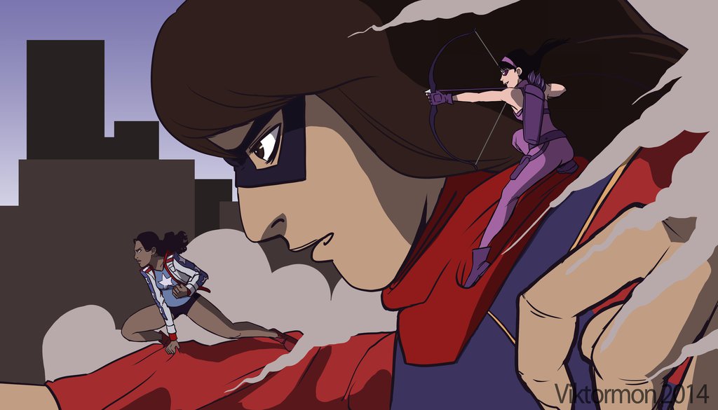 birthday_present__marvel_team_up_by_viktormon-d7mq5iy