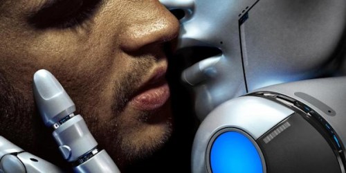 man-kissing-robot